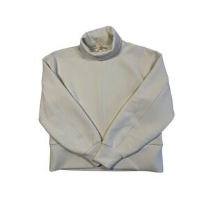 Athleisure‎ Quiet Luxury Calia Funnel Neck Scuba Sweatshirt Womens XS Cream